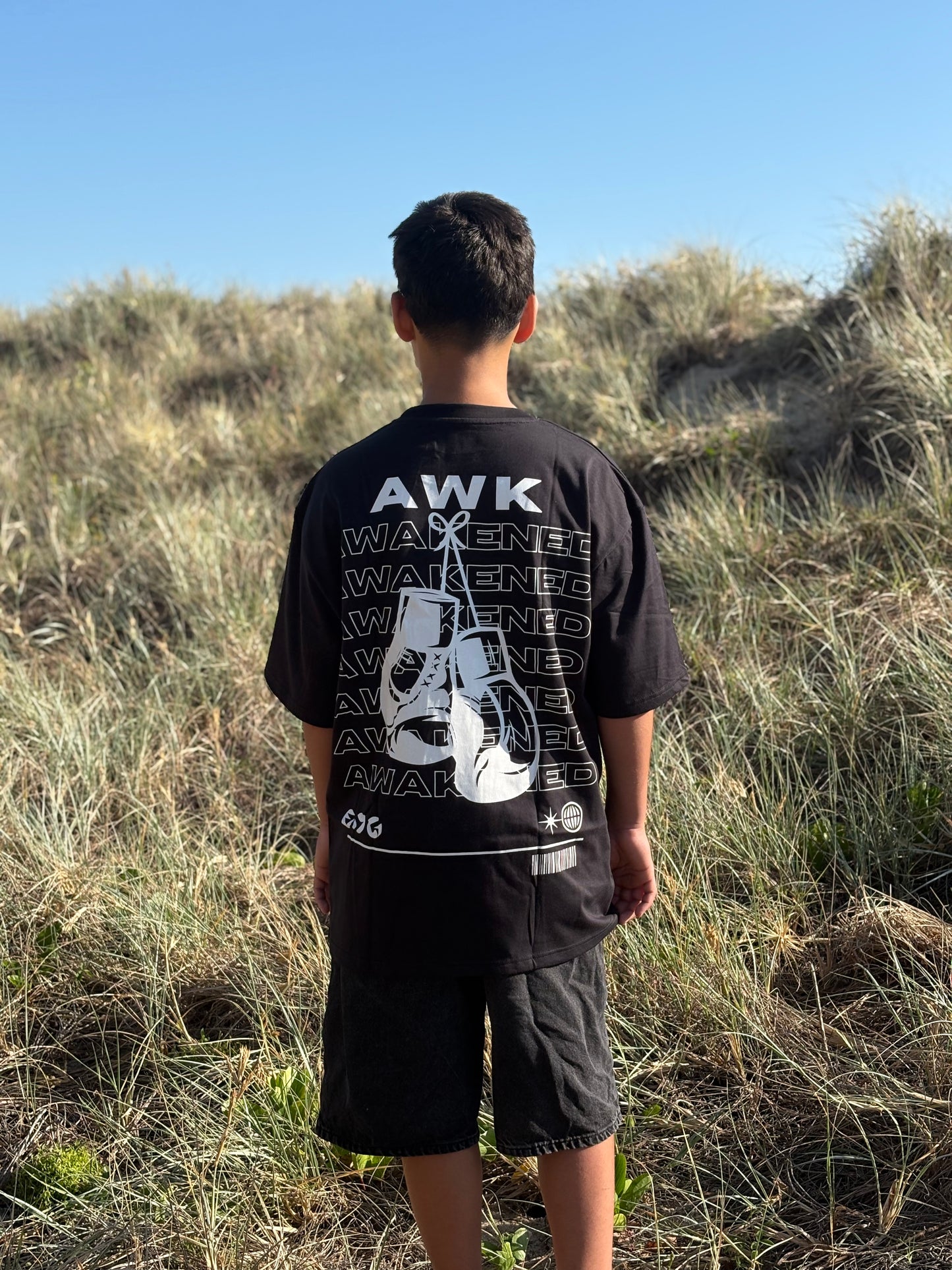 Awakened Oversized Tee – Black